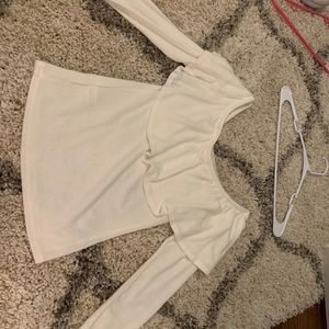 white off the shoulder blouse